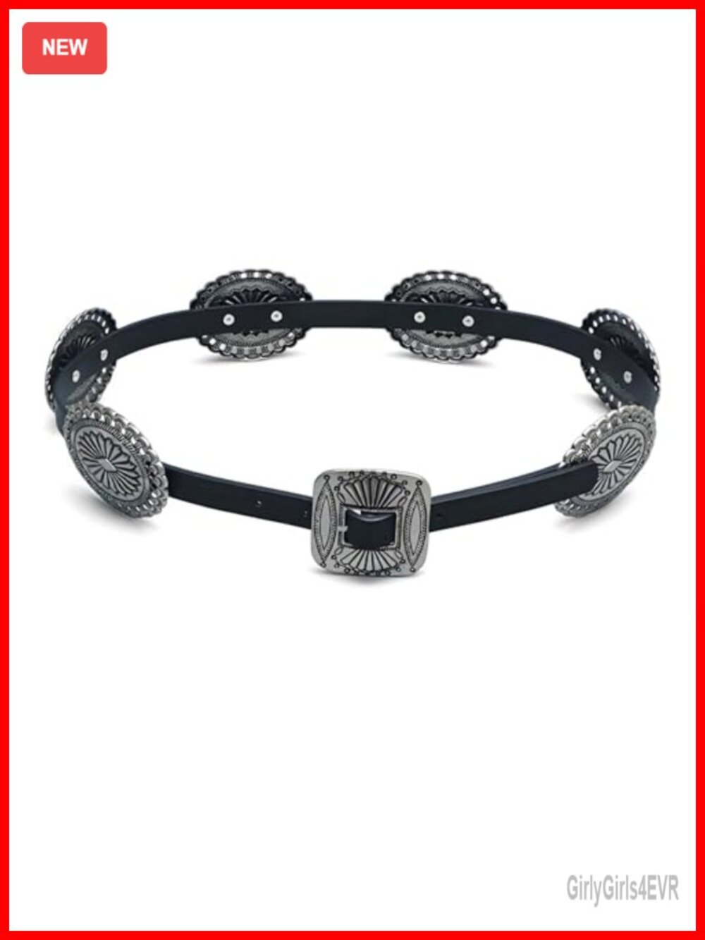 Faux Leather Western Concho Belt Cowgirl Country Concert Nashville